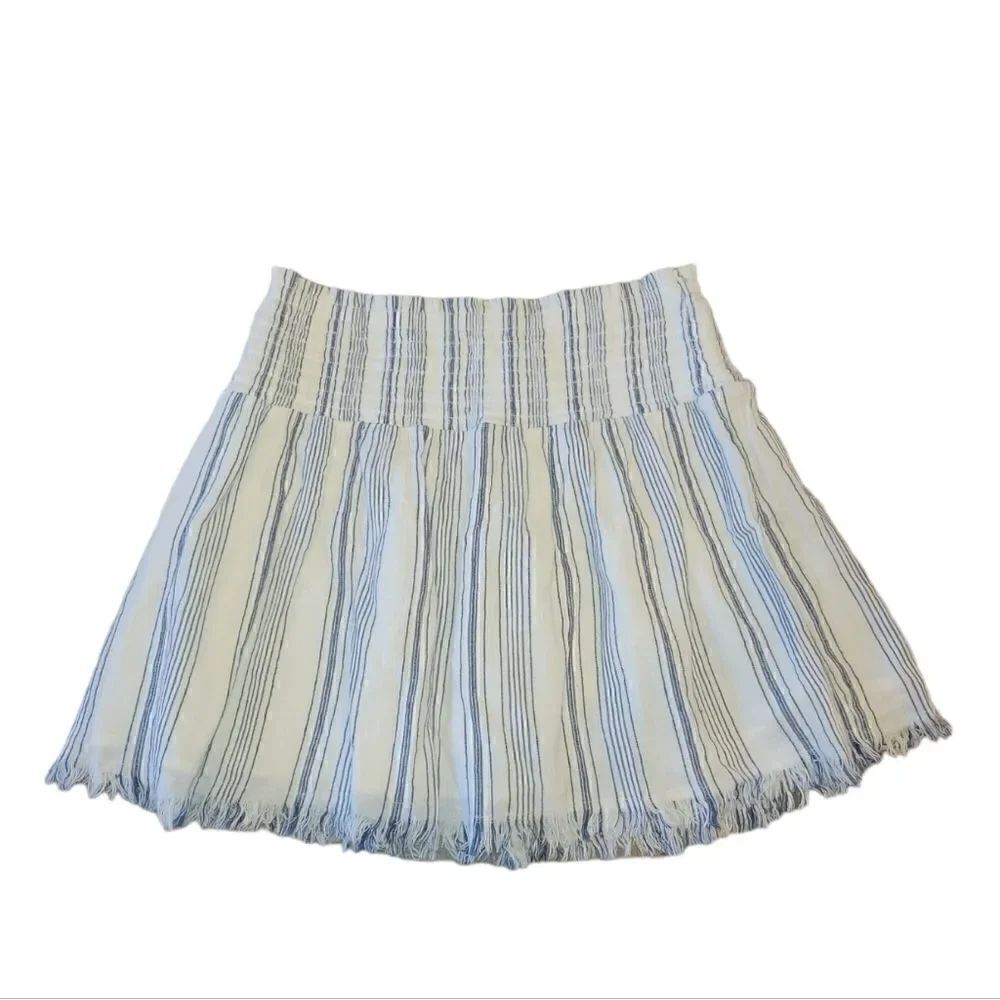 NWOT Aerie Smocked Gauze Frayed Hem Gauze Boho Skirt M